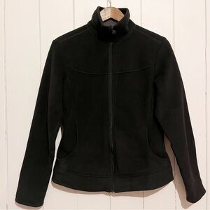 MEC Black Zip Up Polartec Fleece Jacket. Size Medium.